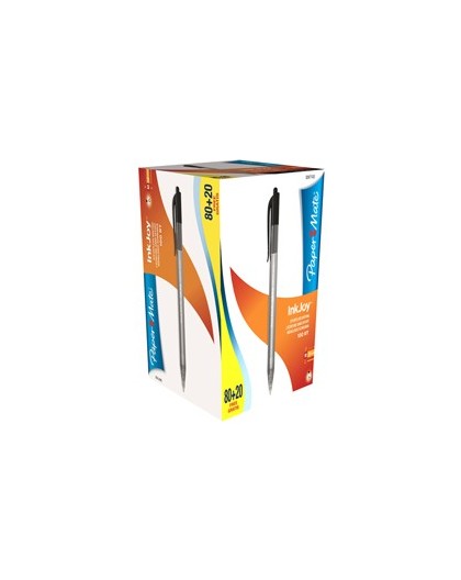 Special pack 80+20 penna sfera scatto INKJOY Stick 100RT 1,0mm nero PAPERMATE