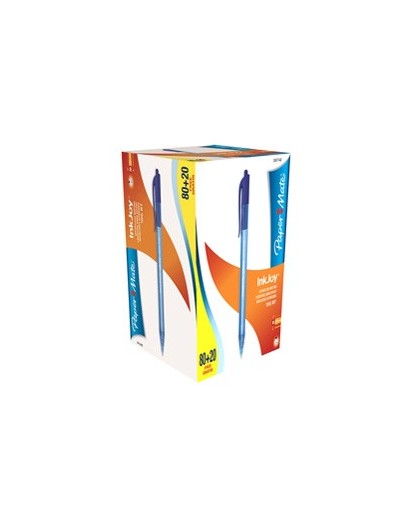 Special pack 80+20 penna sfera scatto INKJOY Stick 100RT 1,0mm blu PAPERMATE