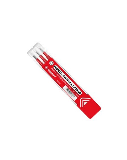 Set 3 refill inchiostro gel RiSCRIVI cancellabile 0,7mm rosso OSAMA