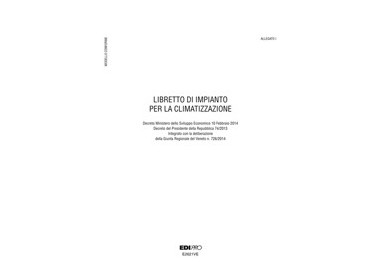 LIBRETTO IMPIANTO CLIMATIZZAZIONE VENETO 297x210mm 48pag E2621VE EDIPRO