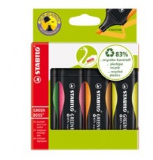 ASTUCCIO 4 EVIDENZIATORE STABILO® GREEN BOSS® 83recycled assortiti