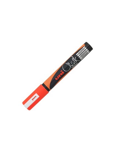 Marcatore a gesso liquido UNI CHALK p.tonda arancio fluo UNI MITSUBISHI