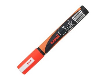 Marcatore a gesso liquido UNI CHALK p.tonda arancio fluo UNI MITSUBISHI