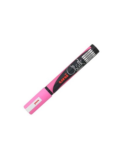 Marcatore a gesso liquido UNI CHALK p.tonda rosa fluo UNI MITSUBISHI