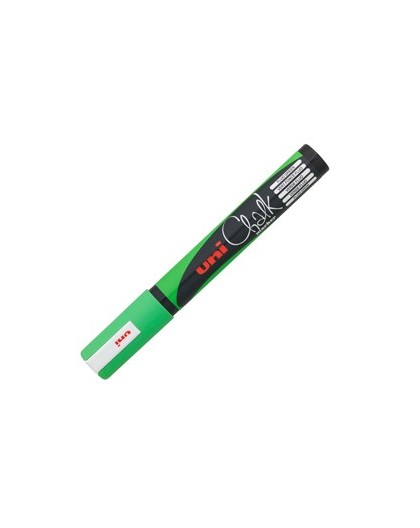 Marcatore a gesso liquido UNI CHALK p.tonda verde fluo UNI MITSUBISHI