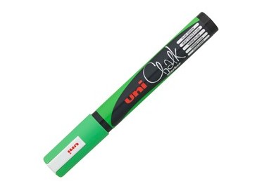 Marcatore a gesso liquido UNI CHALK p.tonda verde fluo UNI MITSUBISHI