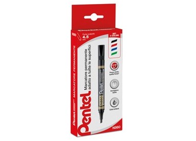 ASTUCCIO 4 MARCATORE PERMANENTE N860 PUNTA SCALPELLO AMIKO PENTEL