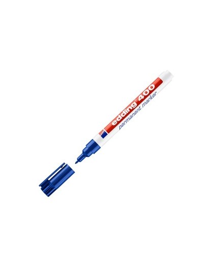 Marcatore permanente EDDING 400 punta conica blu