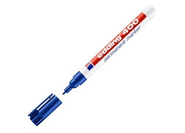 Marcatore permanente EDDING 400 punta conica blu