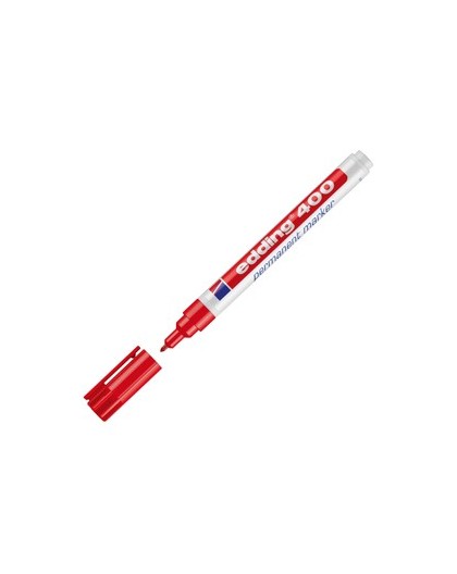 Marcatore permanente EDDING 400 punta conica rosso