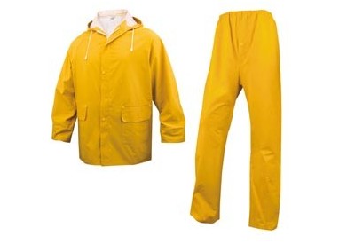 COMPLETO IMPERMEABILE EN304 Tg. XL giallo (giacca+pantalone)