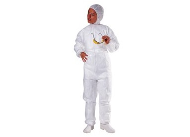 TUTA CON CAPPUCCIO PPL Tg. XL bianco MONOUSO