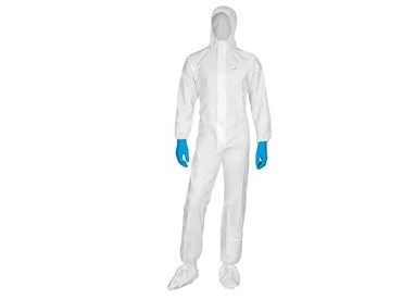 TUTA PROTEZ.DA RISCHIO CHIMICO DT115 Tg. L bianco MONOUSO