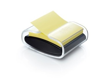 DISPENSER PRO nero +1 Post-it® Super Sticky Z-Notes Giallo Canary™ 76x76mm