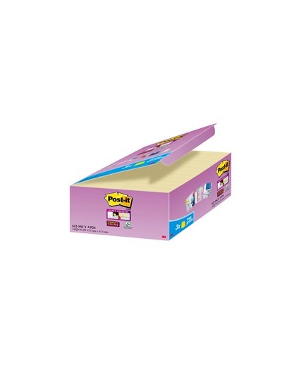 VALUE PACK 21+3 BLOCCO 90fg Post-it® Super Sticky Giallo Canary™ 47.6x47.6mm