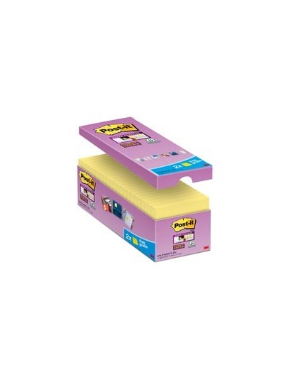 VALUE PACK 14+2 BLOCCO 90fg Post-it® Super Sticky Giallo Canary™ 76x76mm