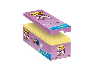 VALUE PACK 14+2 BLOCCO 90fg Post-it® Super Sticky Giallo Canary™ 76x76mm