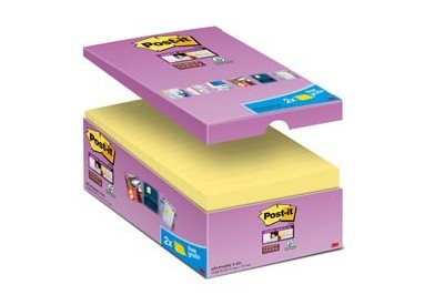 VALUE PACK 14+2 BLOCCO 90fg Post-it® Super Sticky Giallo Canary™ 76x127mm