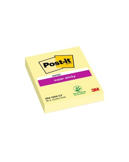 BLOCCO 90foglietti Post-it® Super Sticky Giallo Canary™ 47.6x76mm 656-12SS-CY-EU