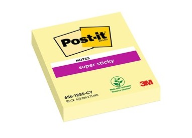 BLOCCO 90foglietti Post-it® Super Sticky Giallo Canary™ 47.6x76mm 656-12SS-CY-EU