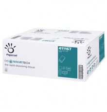Pacco 250 asciugamani piegati a V goffrato a onda DissolveTech Papernet