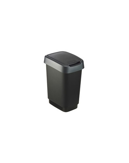PATTUMIERA 25LT in PPL Nero/Grigio COPERCHIO BASCULANTE ROTHO