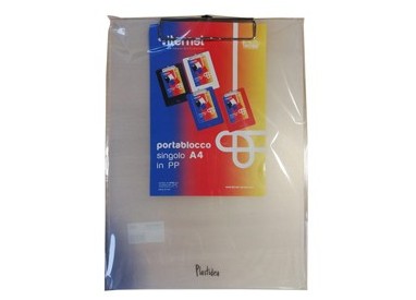 Portablocco A4 in PPL trasparente opaco con molla in metallo