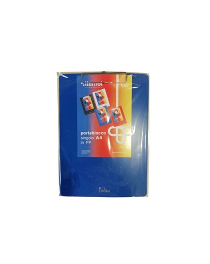 PORTABLOCCO A4 IN PPL CON MOLLA IN METALLO BLU