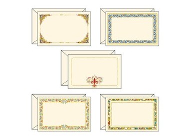SCATOLA 100 BIGLIETTI 68x105mm CON BUSTA Linea FIORENTINO KARTOS