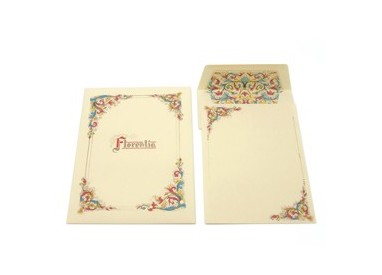 TASCHETTA 10 FOGLI LETTERA 210x297mm CON BUSTA Linea FLORENTIA KARTOS