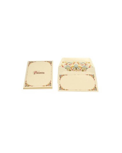 TASCHETTA 10 BIGLIETTI SEMPLICE 100x150mm CON BUSTA Linea FLORENTIA KARTOS
