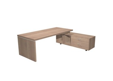 SCRIVANIA MANAGER 210X90cm c/mobile servizio rev. CILIEGIO AR. - PRESTIGE