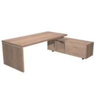 SCRIVANIA MANAGER 210X90cm c/mobile servizio rev. CILIEGIO AR. - PRESTIGE