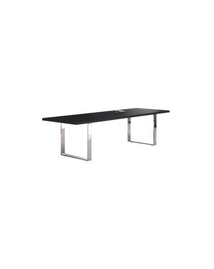 TAVOLO RIUNIONI 220x100cm NERO VEN. - PRESTIGE METAL