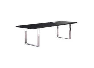 TAVOLO RIUNIONI 220x100cm NERO VEN. - PRESTIGE METAL