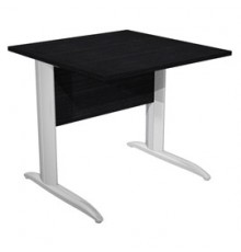SCRIVANIA LINEARE 80X80cm NERO VENATO - fianchi vernic. effetto cromato EASY