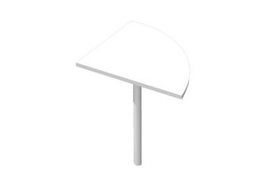 ANGOLARE 90° BIANCO + GAMBA SUPPORTO x SCRIVANIE EASY