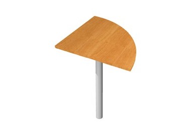 ANGOLARE 90° NOCE CHIARO + GAMBA SUPPORTO x SCRIVANIE EASY