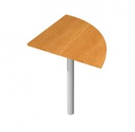ANGOLARE 90° NOCE CHIARO + GAMBA SUPPORTO x SCRIVANIE EASY