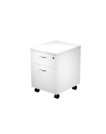 CASSETTIERA 1 CASS.+1 CLASSIF. con RUOTE BIANCO - EASY