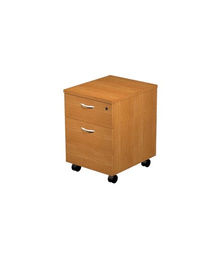 CASSETTIERA 1 CASS.+1 CLASSIF. con RUOTE NOCE CHIARO - EASY