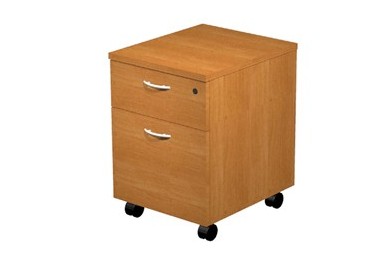 CASSETTIERA 1 CASS.+1 CLASSIF. con RUOTE NOCE CHIARO - EASY