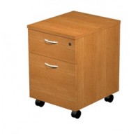 CASSETTIERA 1 CASS.+1 CLASSIF. con RUOTE NOCE CHIARO - EASY
