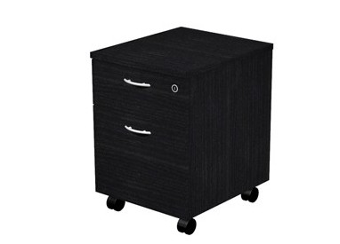 CASSETTIERA 1 CASS.+1 CLASSIF. con RUOTE NERO VENATO - EASY