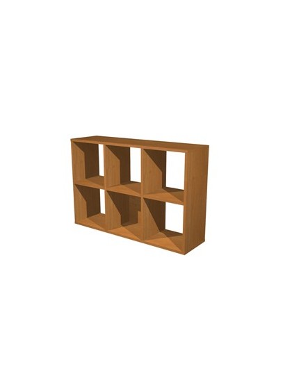 LIBRERIA 6 CASELLE 104x29,2cm-H69,8cm NOCE CHIARO - RAINBOW