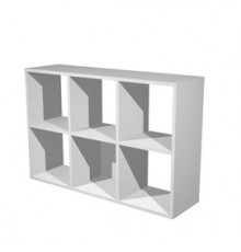 LIBRERIA 6 CASELLE 104x29,2cm-H69,8cm GRIGIO ALLUMINIO - RAINBOW