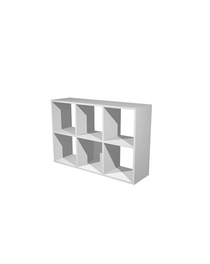 LIBRERIA 6 CASELLE 104x29,2cm-H69,8cm GRIGIO ALLUMINIO - RAINBOW