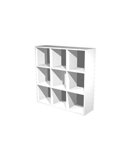 LIBRERIA 9 CASELLE 104x29,2cm-H103,9cm BIANCO - RAINBOW