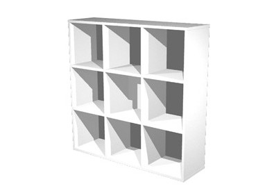 LIBRERIA 9 CASELLE 104x29,2cm-H103,9cm BIANCO - RAINBOW