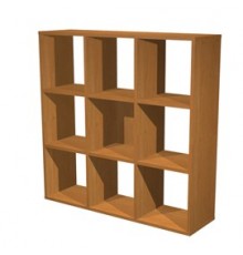 LIBRERIA 9 CASELLE 104x29,2cm-H103,9cm NOCE CHIARO- RAINBOW